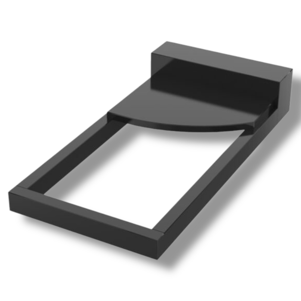 Арт. ЦГ-011 Цветник из гранита на могилу/100/50/5*8 см.  Габбро-диабаз гранит