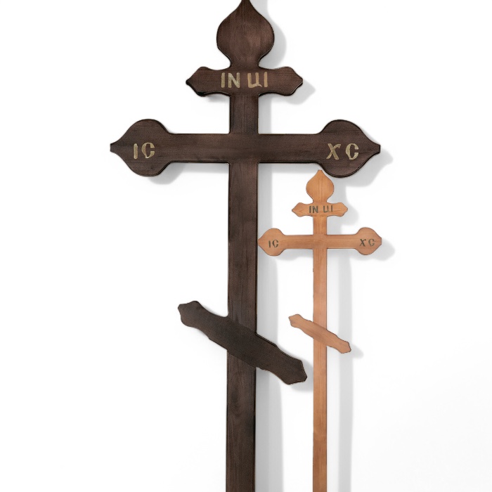 Крест могильный, крест сосновый, крест фигурный, ритуальные изделия, АРТ.КДС-15