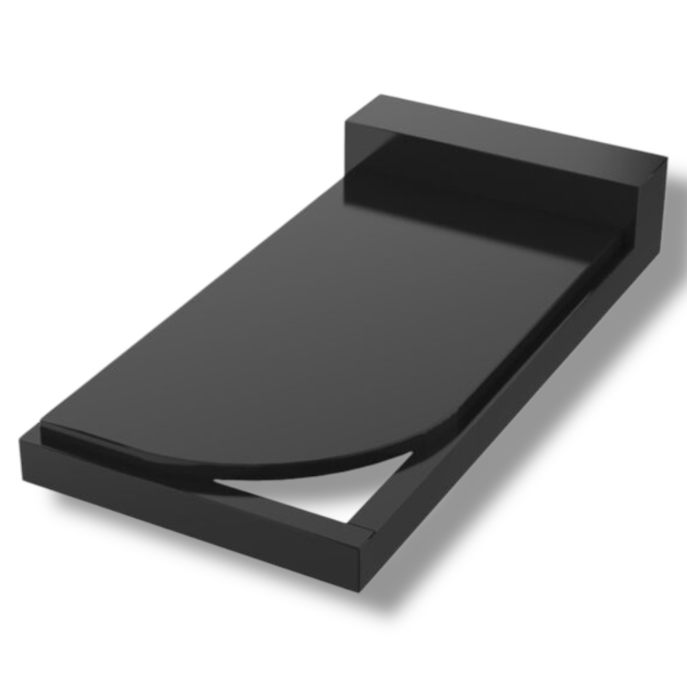 Арт. ЦГ-007 Цветник из гранита на могилу/100/50/5*8 см.  Габбро-диабаз гранит