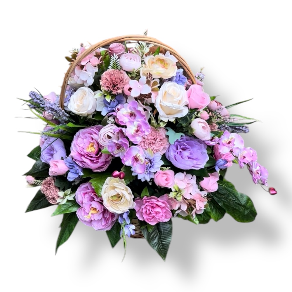 корзина на похороны, искусственные цветы, ритуальные корзины, траурные аксессуары, похоронные атрибуты, корзина с цветами, ритуальная атрибутика, цветы на похороны.