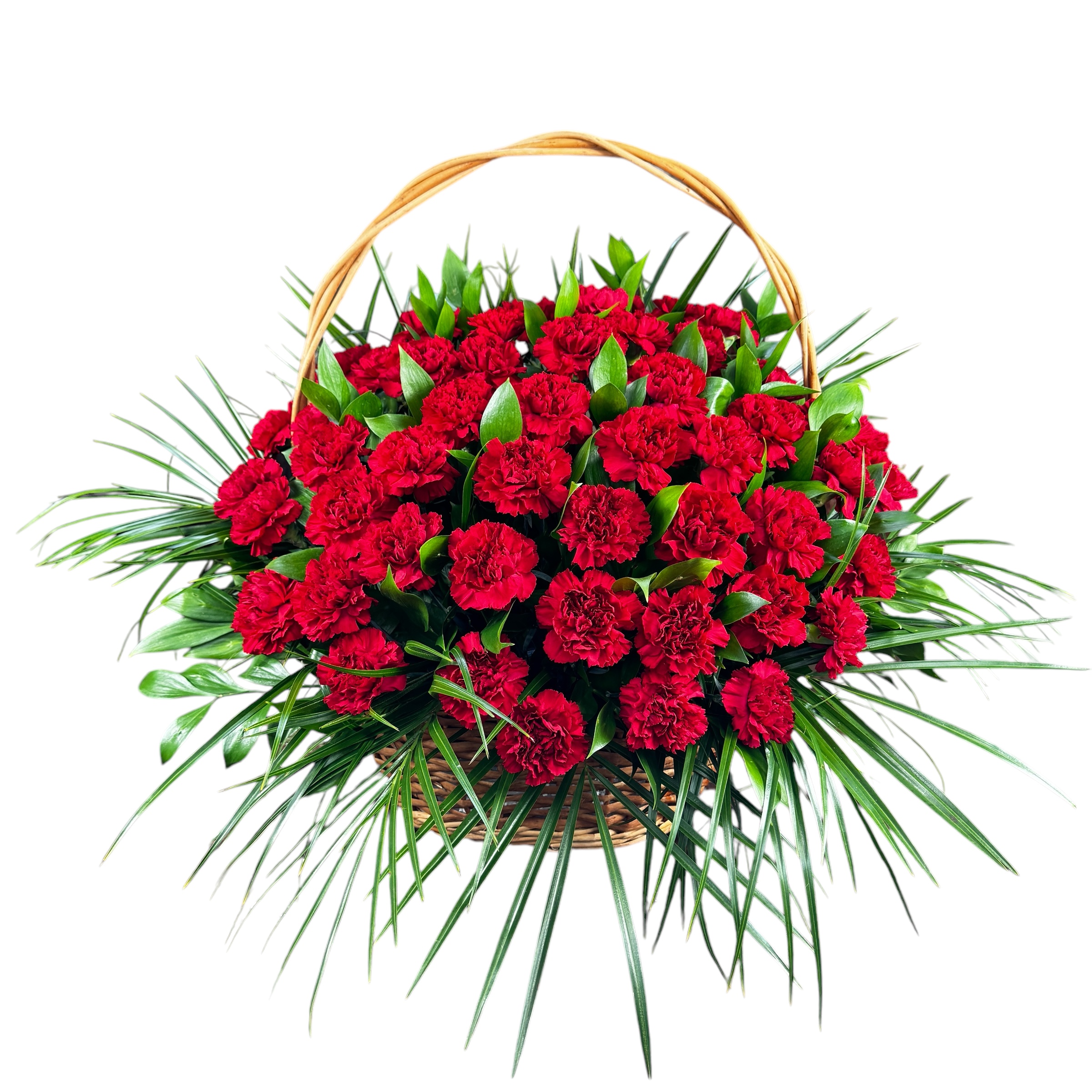 траурная корзина, красная гвоздика, цветы на похороны, траурные цветы, возложения цветов, похоронный венок, букет из гвоздик