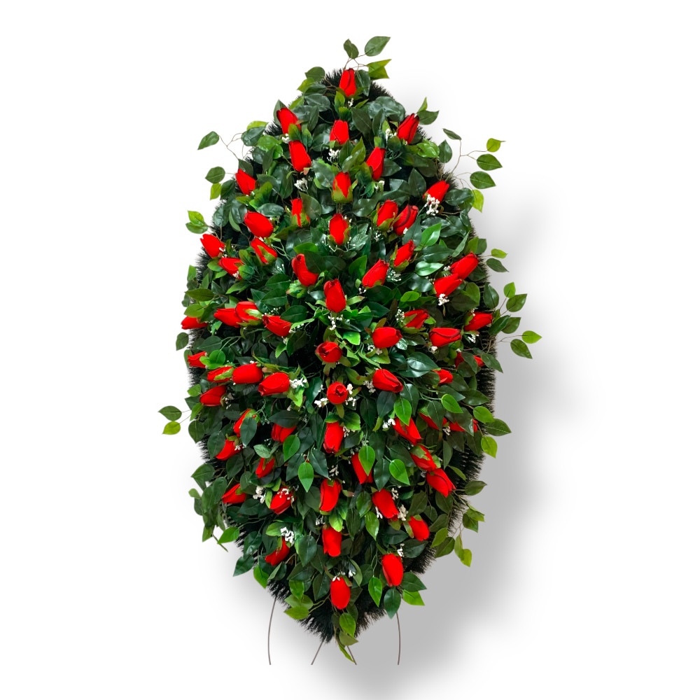 Ритуальный венок, венок на похороны, искусственные цветы, траурный венок, ритуальные принадлежности, венок для прощания, мемориальный венок, похоронные атрибуты, венки из искусственных цветов.