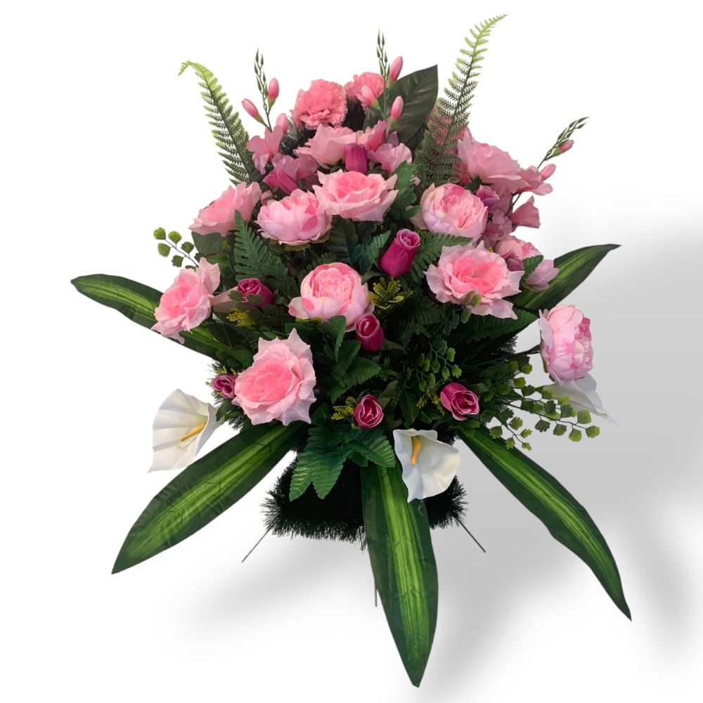 Корзина на похороны, корзина с искусственными цветами, элитная корзина, ритуальная корзина, похоронные атрибуты, ритуальные услуги, цветы на похороны, траурная корзина, корзина ладья, ритуальный декор.