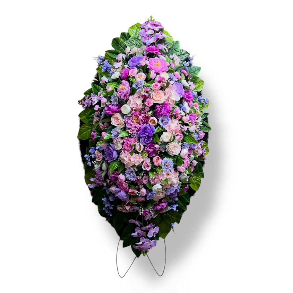 траурный венок, искусственные цветы, похоронные атрибуты, премиум класс, ритуальные товары, венок на похороны, траурные аксессуары, АРТ. ВП-007