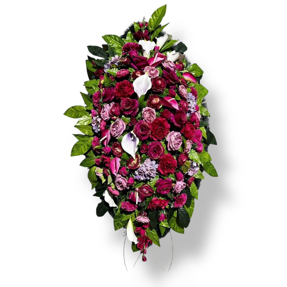 траурный венок, искусственные цветы, похоронные атрибуты, премиум класс, ритуальные товары, венок на похороны, траурные аксессуары, АРТ. ВП-013