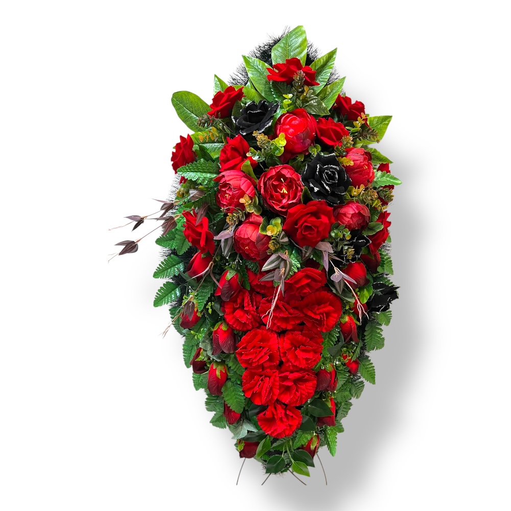 Ритуальный венок, венок на похороны, искусственные цветы, траурный венок, ритуальные принадлежности, венок для церемонии прощания, мемориальный венок, похоронные атрибуты, венок артикул ВИ-051.