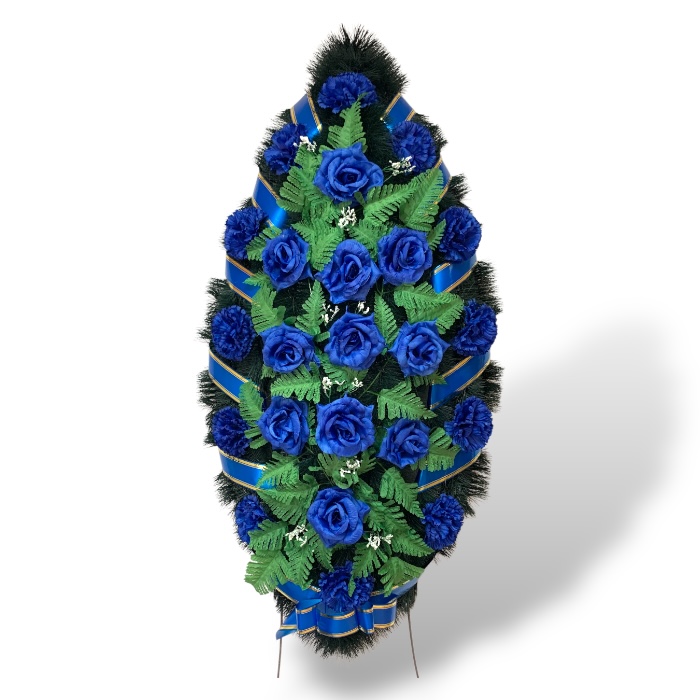 венок искусственный, венок на кладбище, ритуальные изделия, мемориальный венок, артикул ВЭ-008