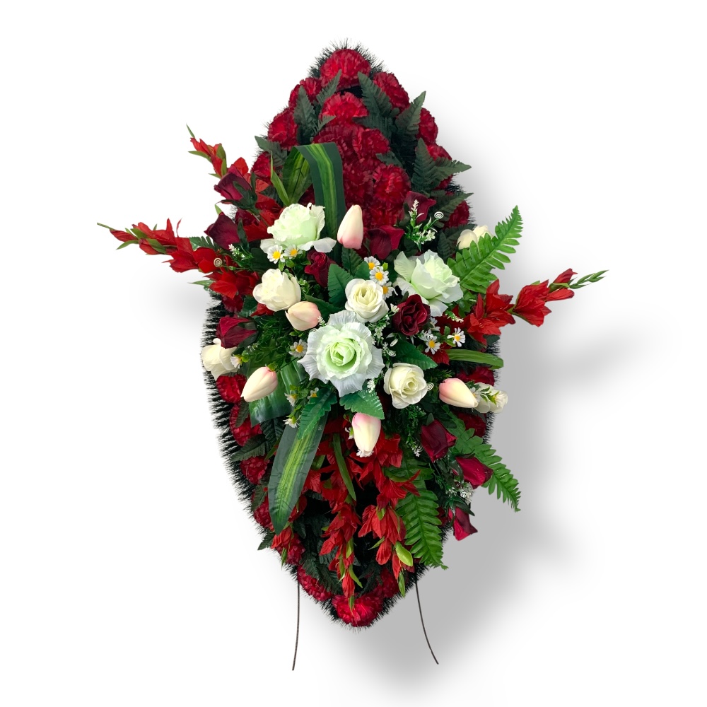 Ритуальный венок, венок на похороны, искусственные цветы, траурный венок, ритуальные принадлежности, венок для прощания, мемориальный венок, похоронные атрибуты, венки из искусственных цветов.