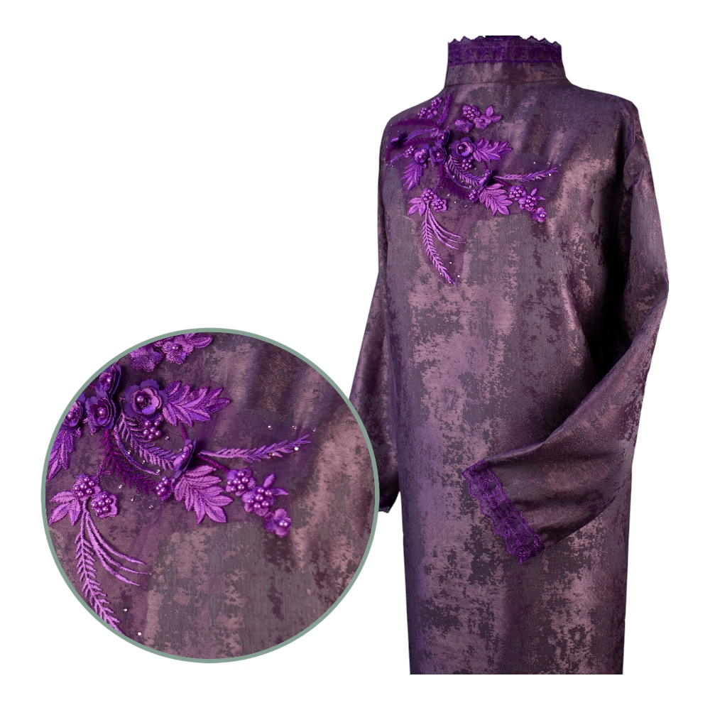 Арт. РО-006 Платье ритуальное "Сакура-премиум" фиолетовое на похороны 46 размер.