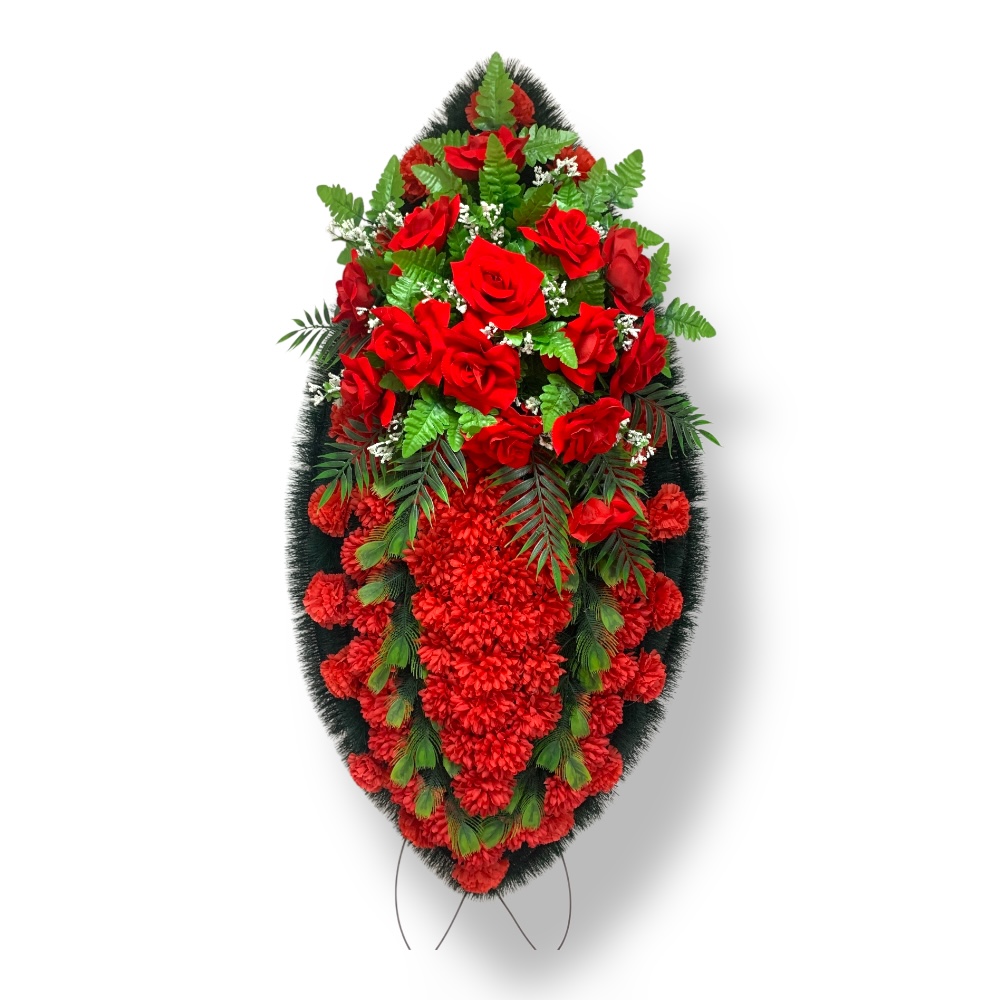 Ритуальный венок, венок на похороны, искусственные цветы, траурный венок, ритуальные принадлежности, венок для прощания, мемориальный венок, похоронные атрибуты, венки из искусственных цветов.