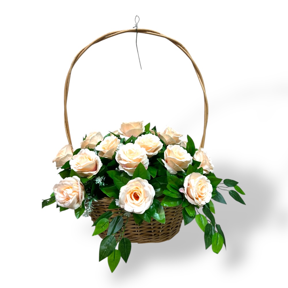 корзина на похороны, искусственные цветы, ритуальные корзины, траурные аксессуары, похоронные атрибуты, корзина с цветами, ритуальная атрибутика, цветы на похороны.