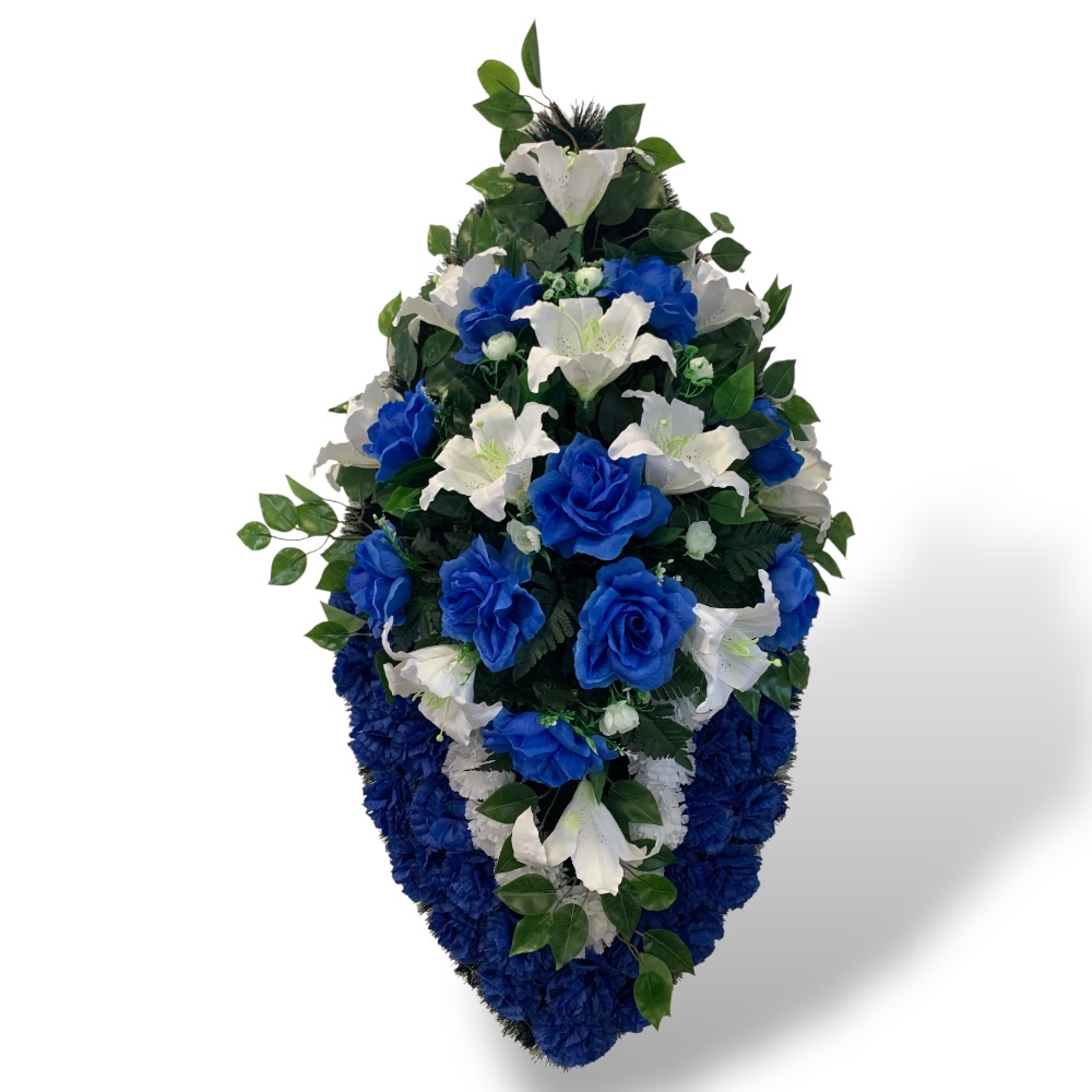Венок на похороны артикул ВИЗ-022 – искусственные цветы, которые помогут выразить соболезнования. Доставка по городу, возможность оформления заказа онлайн по доступным ценам.