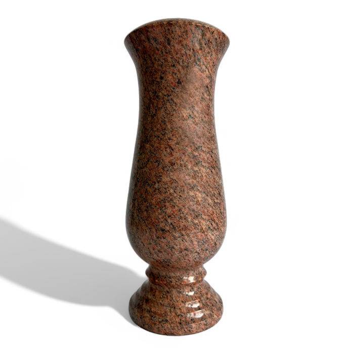 Арт. ВГ-016 Ваза гранитовая Тюльпан на кладбище 30 см. Винга гранит