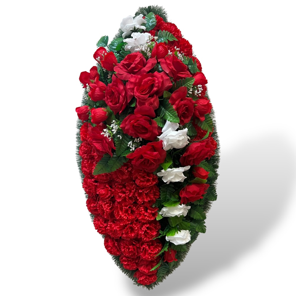 венок на похороны, венок из искусственных цветов, ритуальный венок, траурный венок, похоронный атрибут, венок артикул ВИЗ-007