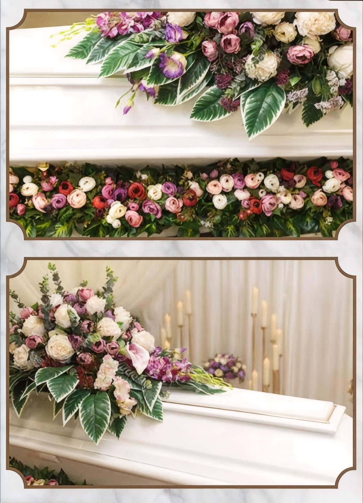 Оформление траурного зала искусственными цветами