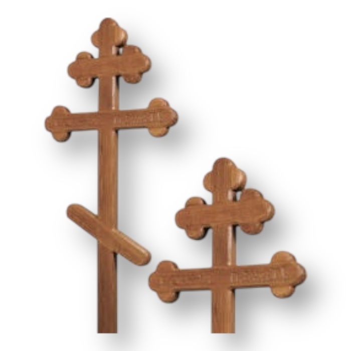 крест дубовый, крест на могилу, вечная память, резной крест, ритуальные изделия, деревянные кресты, мемориальный крест, артикул КД-15