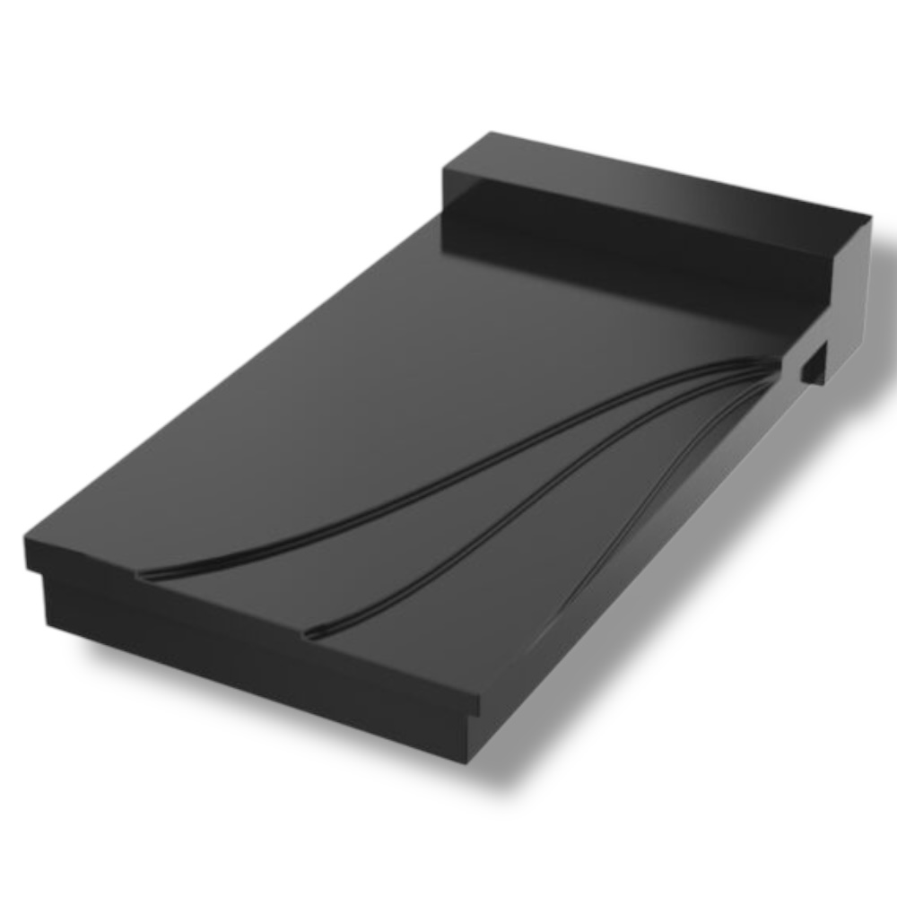 Арт. ЦГ-013 Цветник из гранита на могилу/100/50/5*8 см.  Габбро-диабаз гранит