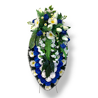 Ритуальный венок, венок на похороны, искусственные цветы, траурный венок, ритуальные принадлежности, венок для прощания, мемориальный венок, похоронные атрибуты, венки из искусственных цветов.