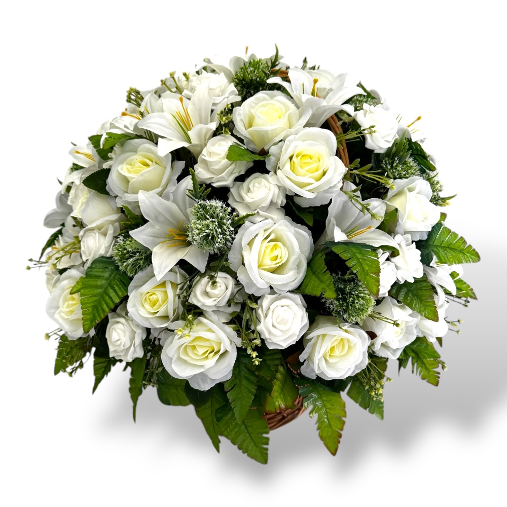 корзина на похороны, искусственные цветы, ритуальные корзины, траурные аксессуары, похоронные атрибуты, корзина с цветами, ритуальная атрибутика, цветы на похороны.