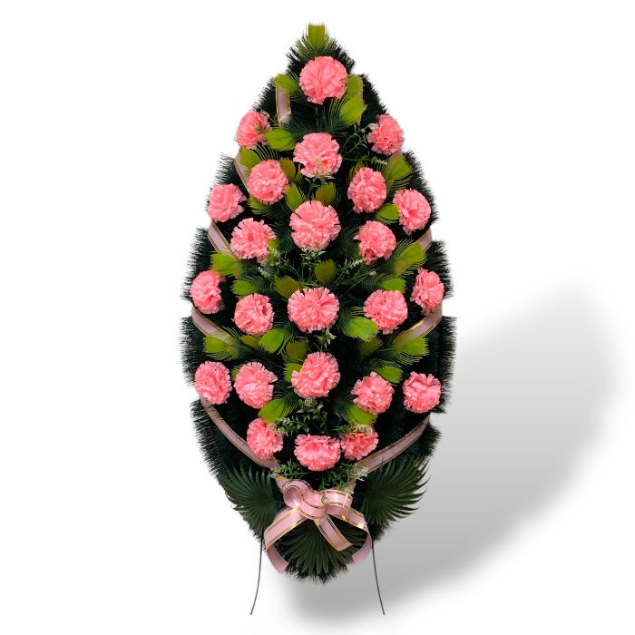 Арт. ВЭ-012 Венок искусственный на кладбище 100 см.