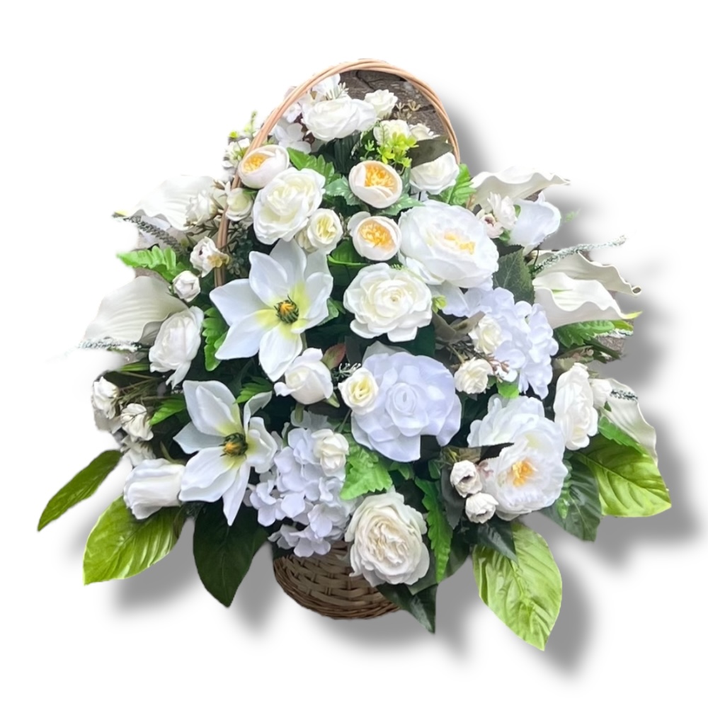 Арт. КИ-049 Корзина на похроны из искусственных цветов