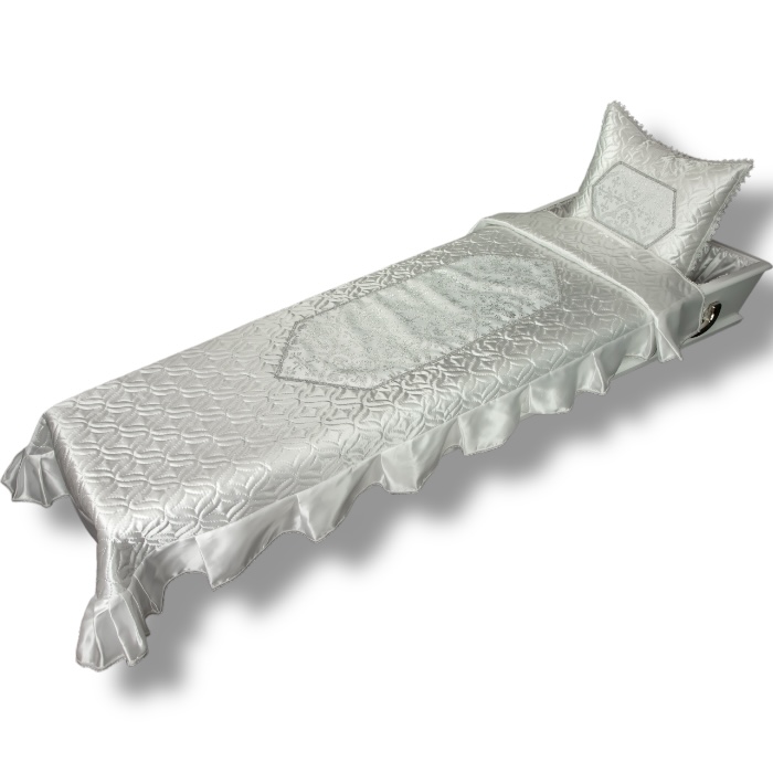 Арт: КР-012 Ладья.Комплект в гроб: подушка-покрывало атлас+термостежка+парча