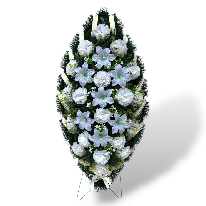 Арт. ВЭ-004 Венок искусственный на кладбище 100 см.