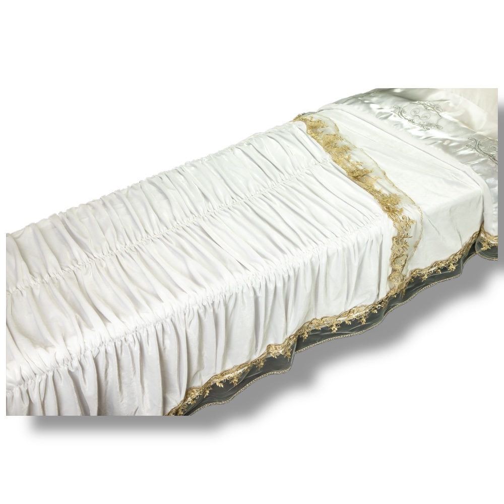 ритуальные комплекты, ритуальная подушка, ритуальная наволочка, топаз айвори, велюровый комплект, атласный комплект, кружевные изделия, товары для похорон, ритуальные аксессуары.