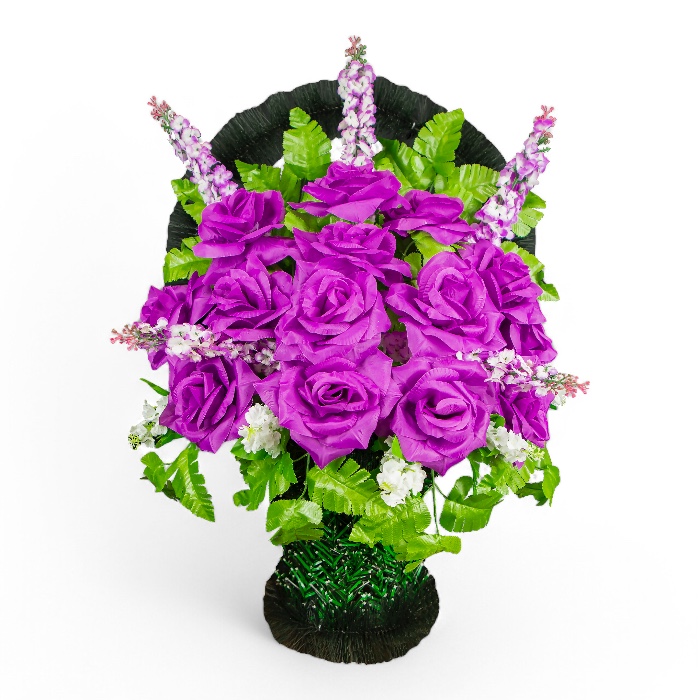 заказная корзина на похороны, искусственные цветы, ритуальные изделия, траурная атрибутика, похоронные аксессуары, корзина с цветами, ритуальная корзина, мемориальный декор, цветы для прощания, ритуальные услуги.