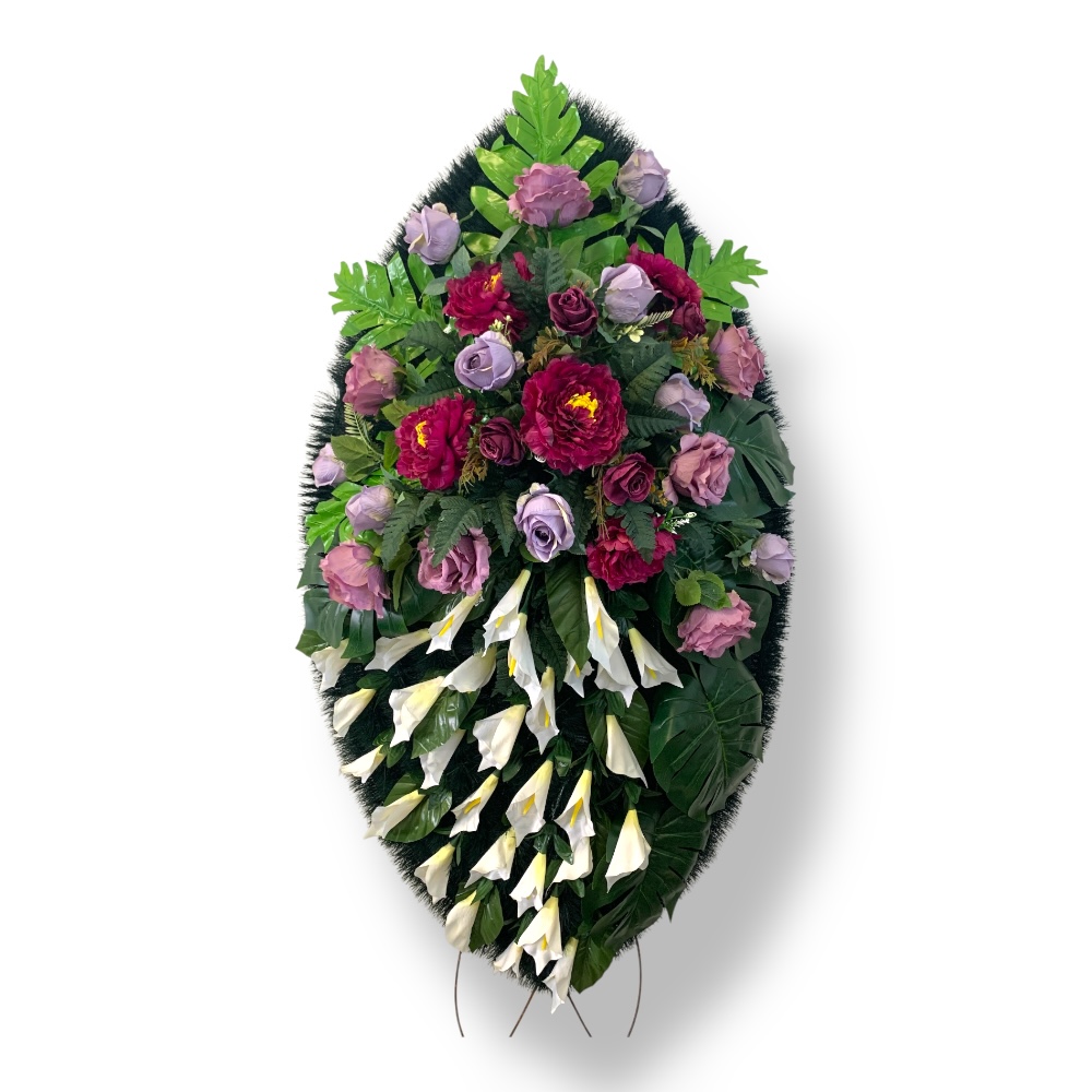 Ритуальный венок, венок на похороны, искусственные цветы, траурный венок, мемориальный венок, похоронные атрибуты, ритуальные товары, венок из искусственных цветов, траурные аксессуары.