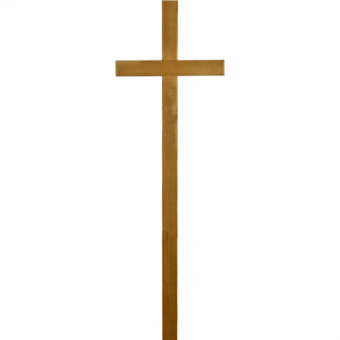 АРТ.КДС-02 Крест сосновый могильный "Католический" на могилу светлый