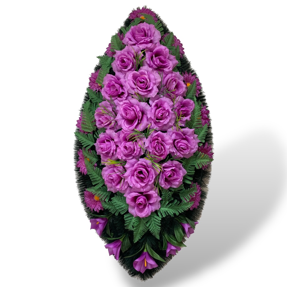 Венок на похороны артикул ВИЗ-013 – искусственные цветы, которые помогут выразить соболезнования. Доставка по городу, возможность оформления заказа онлайн по доступным ценам.