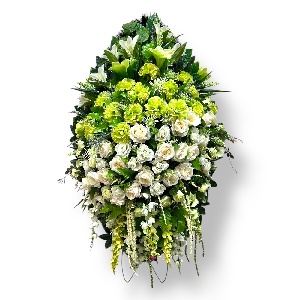 траурный венок, искусственные цветы, похоронные атрибуты, премиум класс, ритуальные товары, венок на похороны, траурные аксессуары, АРТ. ВП-008