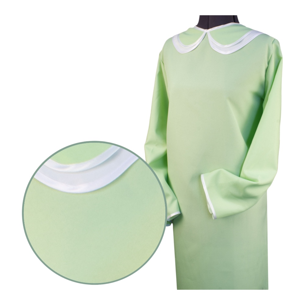 Арт. РО-007 Платье ритуальное "Московское" салатовое на похороны 46 размер.