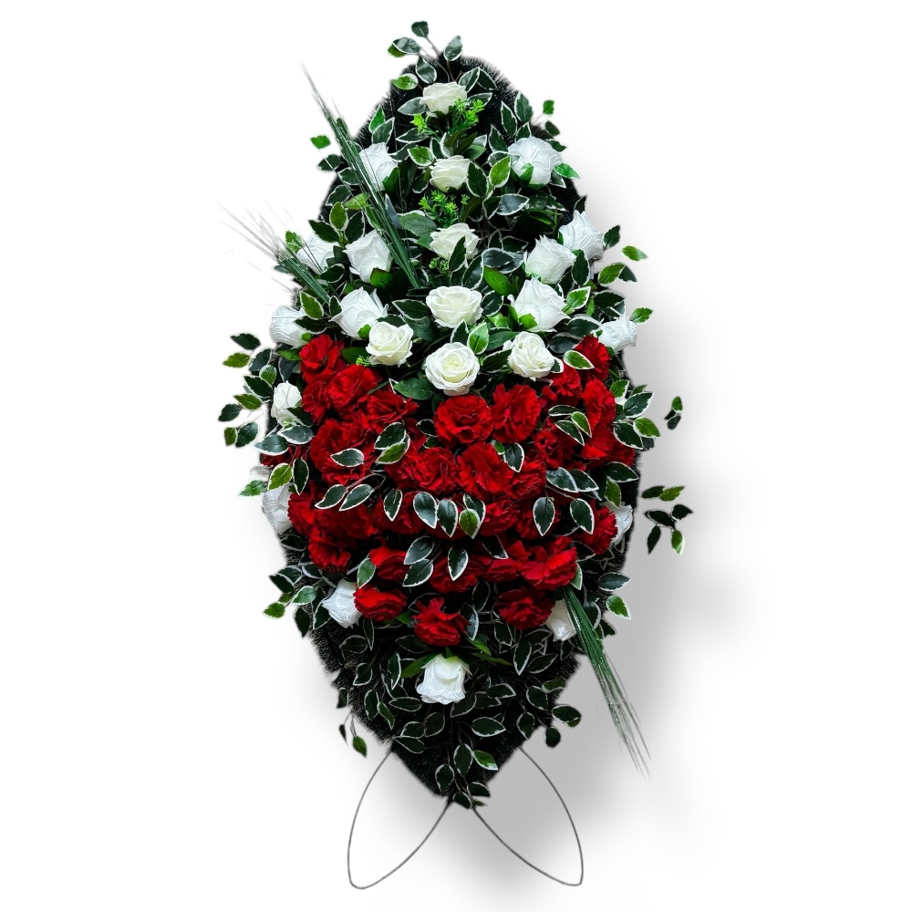 Ритуальный венок, венок на похороны, искусственные цветы, траурный венок, ритуальные принадлежности, венок для прощания, мемориальный венок, похоронные атрибуты, венки из искусственных цветов.