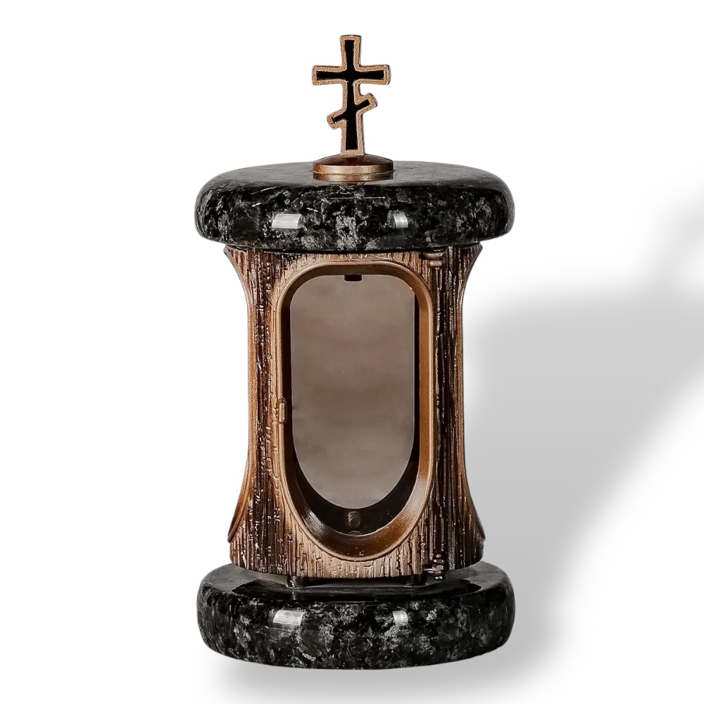 лампада, лампада с крестом, арт. лг-002, ритуальные товары, кладбищенские принадлежности, православная атрибутика, церковные аксессуары.