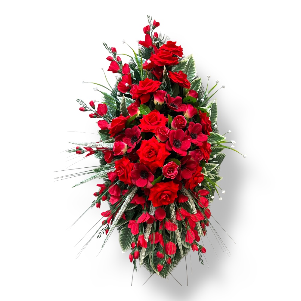 Ритуальный венок, венок на похороны, искусственные цветы, траурный венок, мемориальный венок, похоронные атрибуты, ритуальные товары, венок для прощания, венок из искусственных цветов.