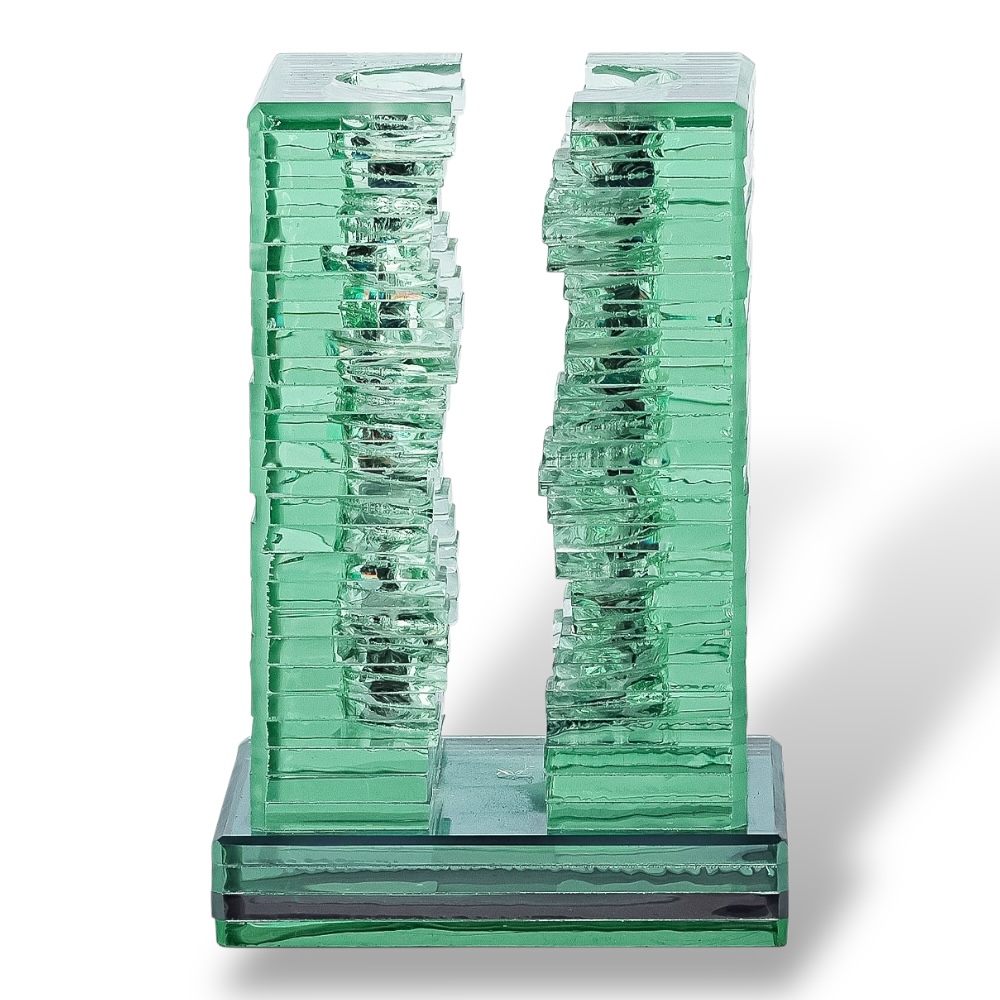 Арт. ВЗ-009 Ваза стеклянная С2 на кладбище 25*15*15 см. Стекло