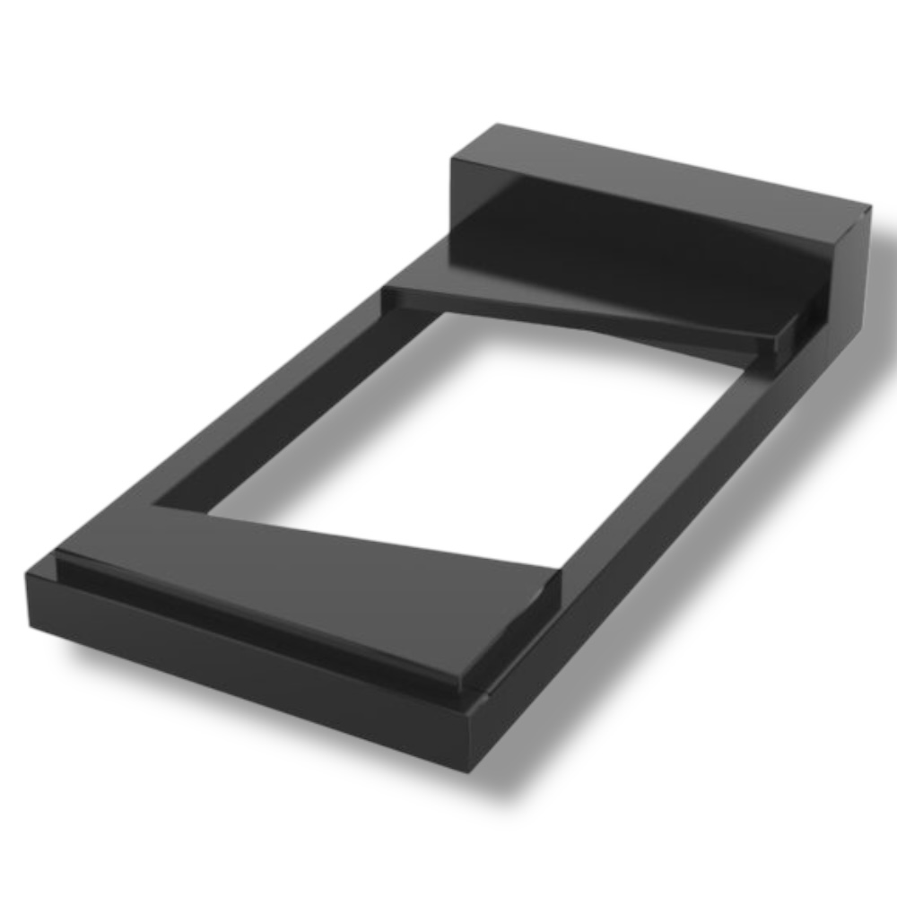 Арт. ЦГ-005 Цветник из гранита на могилу/100/50/5*8 см.  Габбро-диабаз гранит