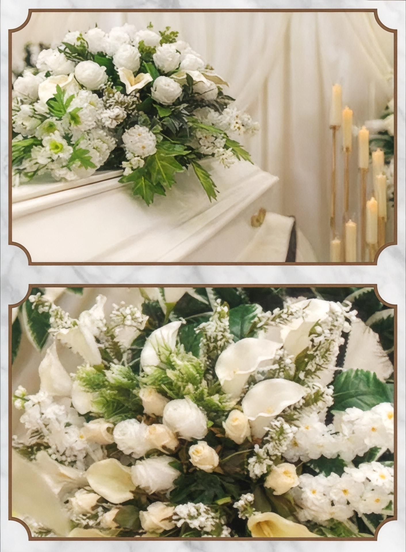 Оформлени траурного зала искусственными цветами "Престиж"