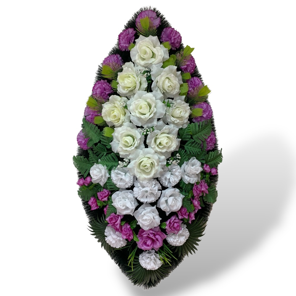 Венок на похороны артикул ВИЗ-019 выполнен из качественных искусственных материалов. Подчеркните уважение к памяти усопшего с этим элегантным венком. Доставка доступна по всей стране по доступным ценам.