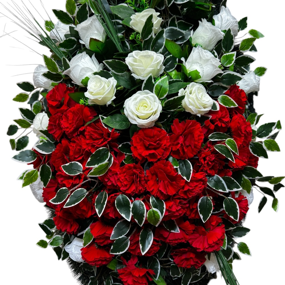 Ритуальный венок, венок на похороны, искусственные цветы, траурный венок, ритуальные принадлежности, венок для прощания, мемориальный венок, похоронные атрибуты, венки из искусственных цветов.
