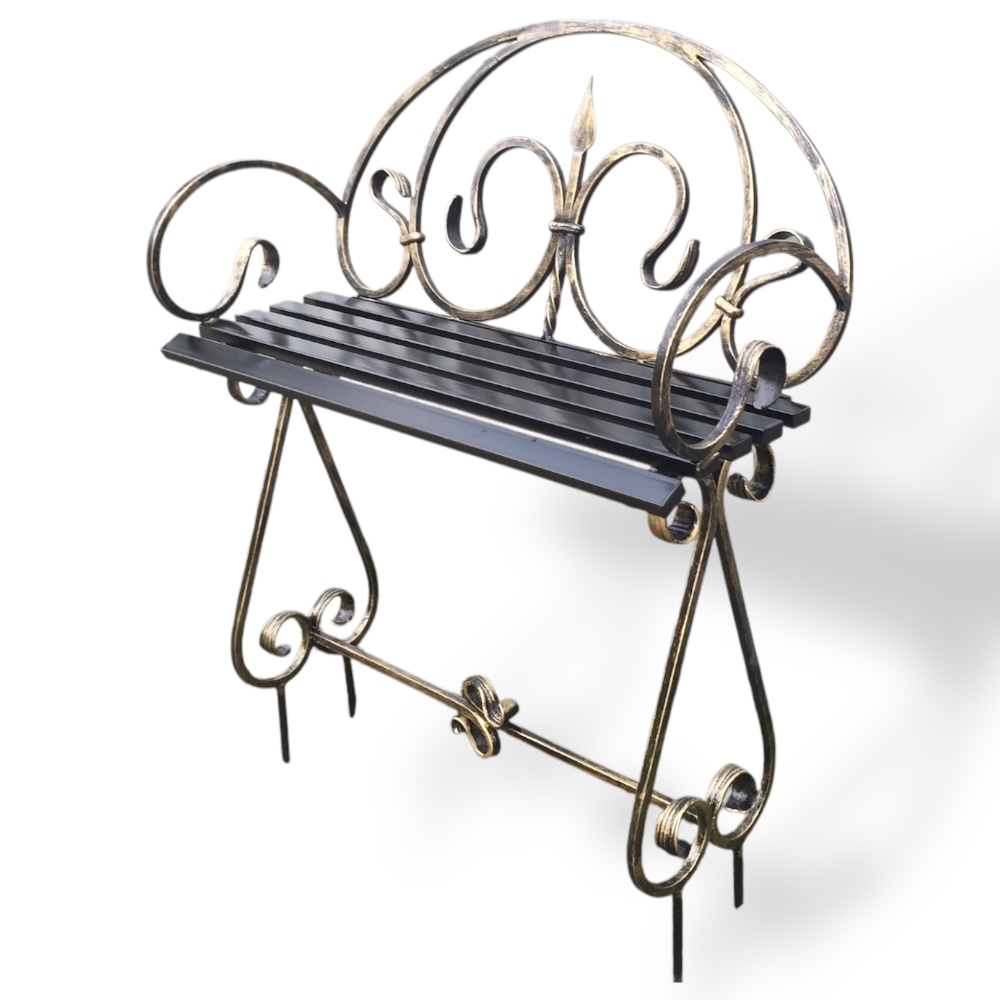 Арт. СМ-012 Лавка кованая Ода на могилу 980х310 Нитро