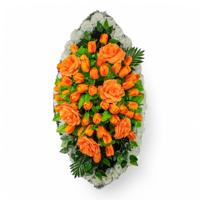 Ритуальный венок, эксклюзивный венок, искусственные цветы, похоронные атрибуты, ритуальные товары, венок на похороны, траурные аксессуары, мемориальные украшения, венки из искусственных цветов, эксклюзивные ритуальные изделия.