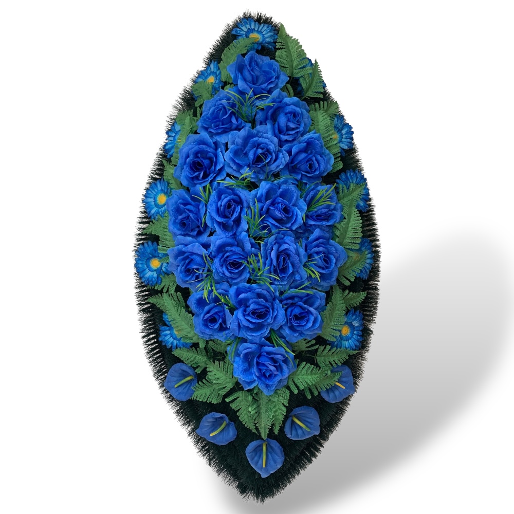 Венок на похороны артикул ВИЗ-016 выполнен из качественных искусственных цветов. Подчеркните уважение к памяти усопшего с этим элегантным и долговечным венком. Доставка доступна по всей стране по доступным ценам.