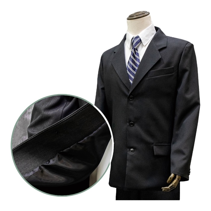 Арт. КМ-005 Костюм-тройка мужской с частичной подкладкой габардин, с рубашкой и галстуком в гроб 46 размер.