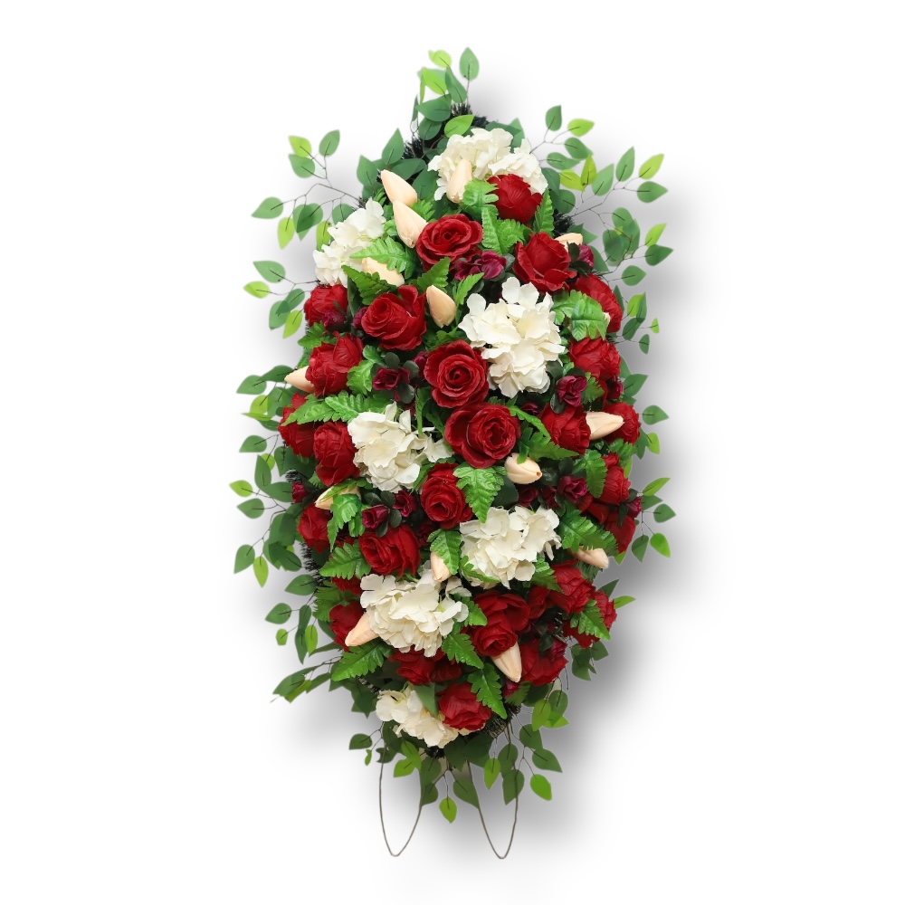 АРТ. ВП-028 Траурный венок из искусственных цветов "Премиум" на похороны 140 см.