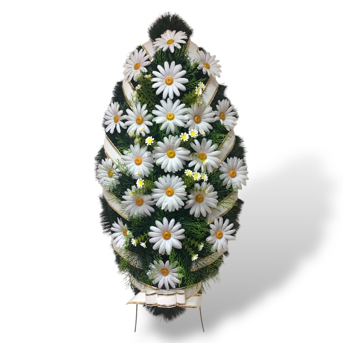 Арт. ВЭ-007 Венок искусственный на кладбище 100 см.