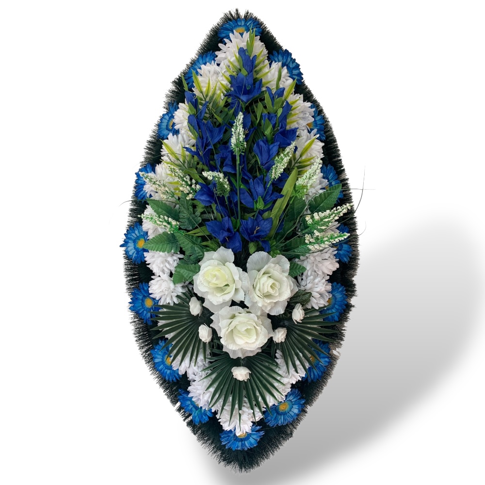 Венок на похороны артикул ВИЗ-017 выполнен из качественных искусственных материалов. Подчеркните уважение к памяти усопшего с этим элегантным венком. Доставка доступна по всей стране по доступным ценам.