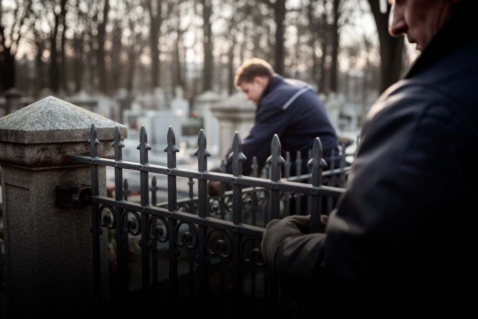 Установка ограды на кладбище